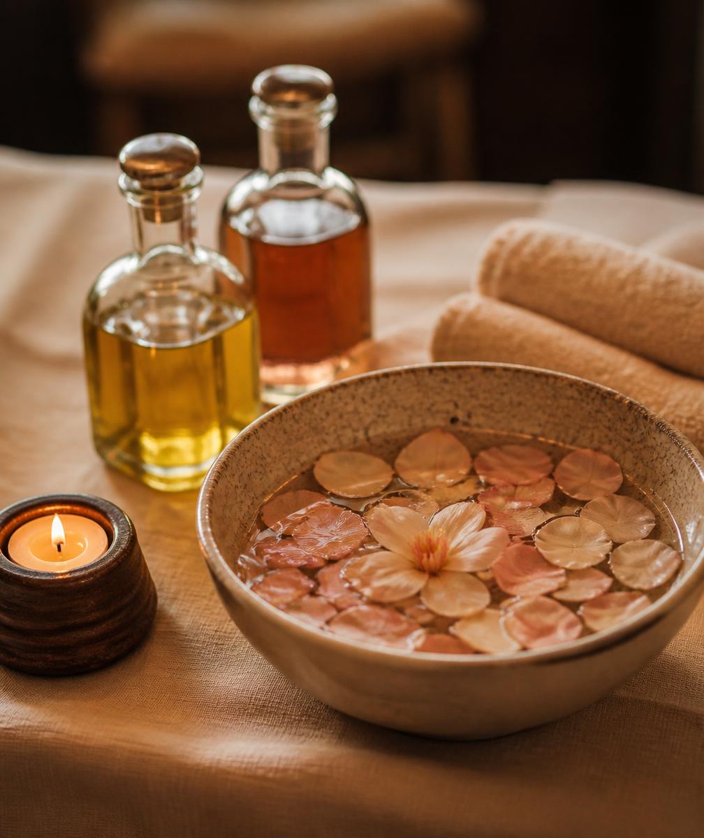 Aromatherapy and candle detail