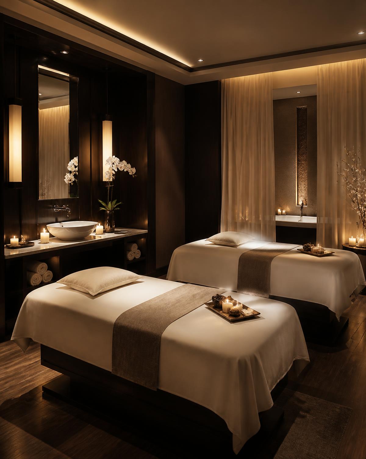 Couple Spa & Massage setting at Let's Relax Wellness